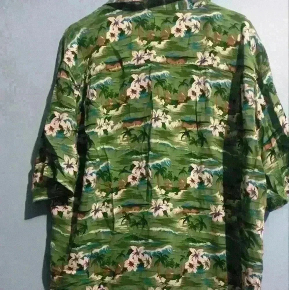 Mens Utility Hawaiian shirt xl green - Picture 3 of 5